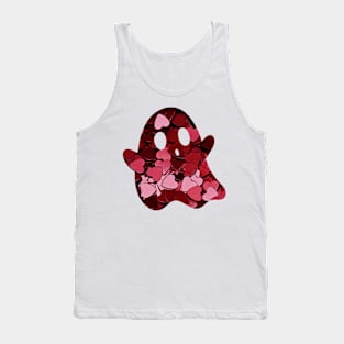 Valentines Red Hearts Ghost Tank Top